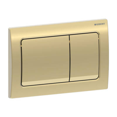 Geberit Alpha30 115.055.QE.1 Kumanda Paneli, Çift Basmalı, Pirinç - 1