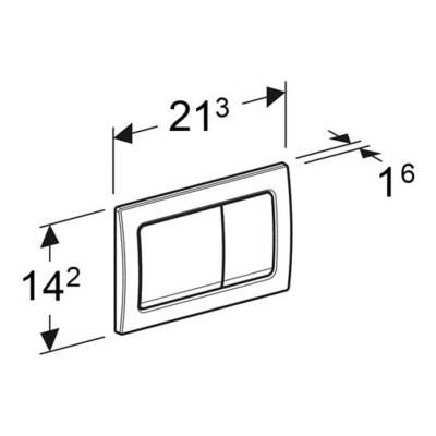 Geberit Alpha30 115.055.QE.1 Kumanda Paneli, Çift Basmalı, Pirinç - 2