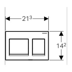 Geberit Alpha35 115.045.21.5 Kumanda Kapağı, Parlak Krom - 2