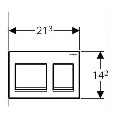 Geberit Alpha35 115.045.21.5 Kumanda Kapağı, Parlak Krom - 2