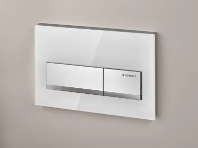 Geberit Alpha50 115.060.11.1 Kumanda Paneli, Çift Basmalı, Beyaz, Krom Butonlu - 4