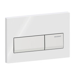 Geberit Alpha50 115.060.11.1 Kumanda Paneli, Çift Basmalı, Beyaz, Krom Butonlu