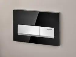 Geberit Alpha50 115.060.DW.1 Kumanda Paneli, Çift Basmalı, Siyah, Krom Butonlu - 4