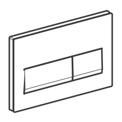 Geberit Alpha50 115.060.DW.1 Kumanda Paneli, Çift Basmalı, Siyah, Krom Butonlu - 3