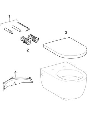 Geberit Citterio Rimfree Asma Klozet, Beyaz - 2