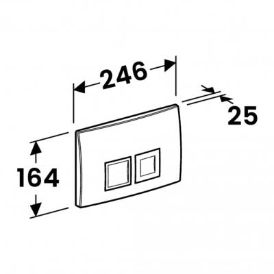 Geberit Delta35 115.135.21.5 Kumanda Paneli Çift Basmalı - Parlak Krom - 2