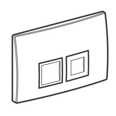 Geberit Delta35 115.135.21.5 Kumanda Paneli Çift Basmalı - Parlak Krom - 3