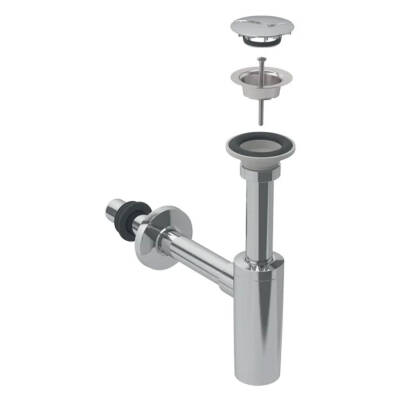 Geberit Lavabo Sifonu Seti T Tipi Parlak Krom, 151.020.21.1 - 1