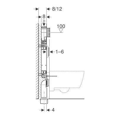 Geberit Sigma 110.792.00.1 Kombifix Gömme Rezervuar - 8cm - 4