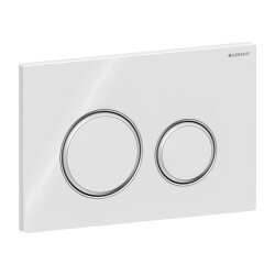 Geberit Sigma 21 115.884.SI.1 Çift Kademeli Kumanda Paneli, Beyaz Cam - 1