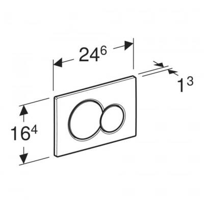 Geberit Sigma01 115.770.JQ.5 Çift Kapaklı Kumanda Paneli Mat Krom/Parlak Krom/Mat Krom - 3