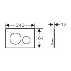 Geberit Sigma20 115.882.11.1 Kumanda Kapağı - Çift Basmalı - Beyaz / Mat Beyaz / Beyaz - 2