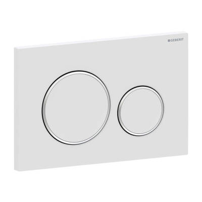 Geberit Sigma20 115.882.JT.1 Kumanda Kapağı - Çift Basmalı, Mat beyaz / Parlak / Mat Beyaz - 1