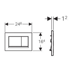 Geberit Sigma30 115.883.KN.1 Çift Basmalı Mat/Parlak/Mat - 2