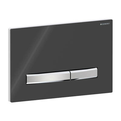 Geberit Sigma50 115.788.DW.2 Kumanda Paneli, Çift Basmalı,  Siyah, Krom Butonlu - 1