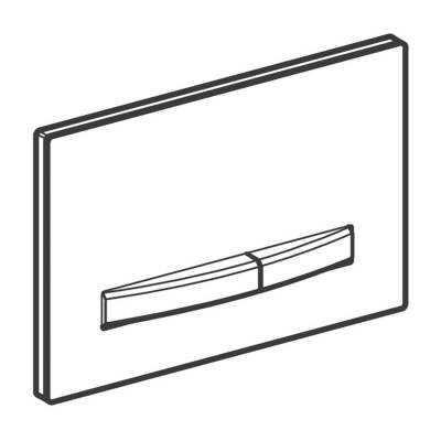 Geberit Sigma50 115.788.DW.2 Kumanda Paneli, Çift Basmalı,  Siyah, Krom Butonlu - 2
