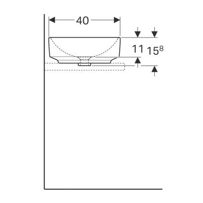 Geberit VariForm 500.779.01.2 Diktdörtgen Lavabo - Beyaz 55 cm - 4