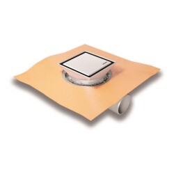 Hüppe Master V Yalıtımlı Noktasal Su Gideri, Seramik Uyumlu,10x10cm, Mat , 47H0026000000025