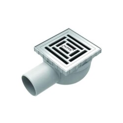 Hüppe Master X Yalıtımsız Noktasal Su Gideri, 10x10cm, Mat Satine, 47H0026000000001