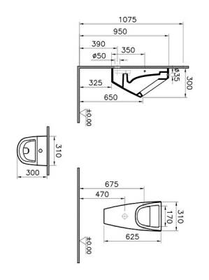 VitrA Integra Pisuvar 5462L003-1069 Üstten su girişli - beyaz - 2