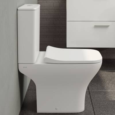 VitrA Integra Square Klozet kapağı 191-003-001 Slim - duroplast - üstten sıkmalı - metal menteşeli - beyaz - 3