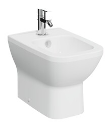 VitrA Integra Square Yerden bide 7084L003-0288 Duvara tam dayalı - 54 cm - tek armatür delikli - su taşma delikli - yanlardan deliksiz - beyaz