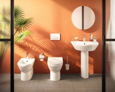 VitrA Integra Yerden bide 7039L003-0288 Duvara tam dayalı - 54 cm - tek armatür delikli - su taşma delikli - yanlardan deliksiz - beyaz - 2
