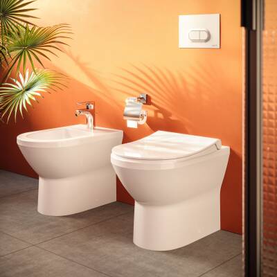 VitrA Integra Yerden bide 7039L003-0288 Duvara tam dayalı - 54 cm - tek armatür delikli - su taşma delikli - yanlardan deliksiz - beyaz - 3
