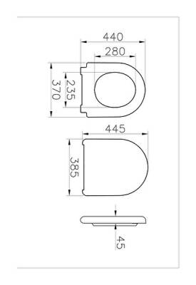 VitrA Liquid Klozet Kapağı 137-003R009 Duroplast - Üstten Sıkmalı - Yavaş Kapanır - Kolay Sök-Tak - Metal Menteşeli - Beyaz - 2