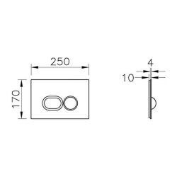 VitrA Liquid Kumanda Paneli 740-2101 Parlak Siyah - 2