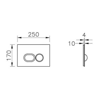 VitrA Liquid Kumanda Paneli 740-2101 Parlak Siyah - 2