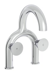 VitrA Liquid Lavabo Bataryası A42747 2 Delikli - Krom