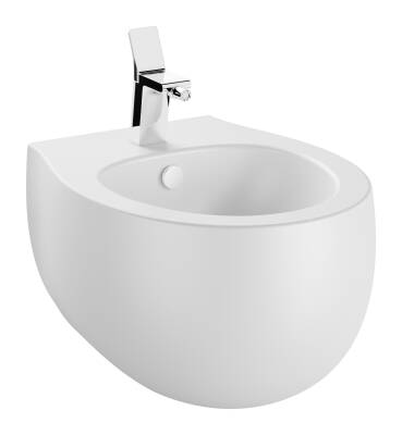 VitrA Memoria Asma bide 5886B401-0288 Gizli montajlı - 55 cm - tek armatür delikli - su taşma delikli - yanlardan deliksiz - Clean - mat beyaz - 1