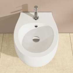 VitrA Memoria Asma bide 5886B403-0288 Gizli montajlı - 55 cm - tek armatür delikli - su taşma delikli - yanlardan deliksiz - Clean - beyaz - 3