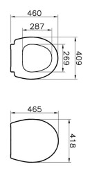 VitrA Memoria Klozet kapağı 106-020R009 Duroplast - üstten sıkmalı - yavaş kapanır - kolay sök-tak - metal menteşeli - mat bej - 3