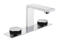 VitrA Memorıa Lavabo Bataryası A4231558 3 Delikli - Krom-Siyah