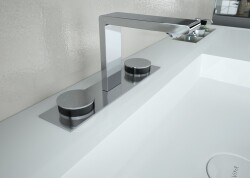 VitrA Memorıa Lavabo Bataryası A4231558 3 Delikli - Krom-Siyah - 2
