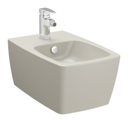 Artema Metropole Asma bide 5675B020-1046 Gizli montajlı - 56 cm - tek armatür delikli - su taşma delikli - yanlardan deliksiz - mat bej