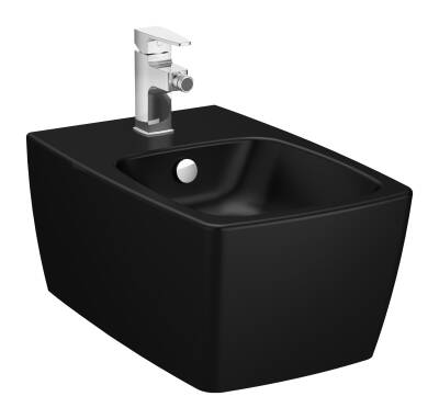 VitrA Metropole Asma bide 5675B083-1046 Gizli montajlı - 56 cm - tek armatür delikli - su taşma delikli - yanlardan deliksiz - mat siyah - 1