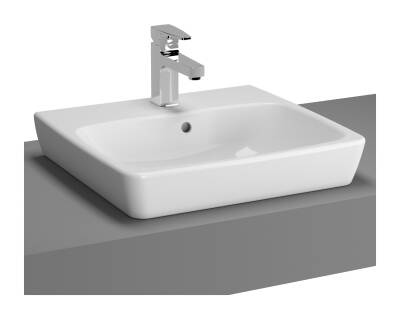 VitrA Metropole Çanak lavabo 5661B003-0973 Dikdörtgen - kompakt - 50x46 cm - tek armatür delikli - su taşma delikli - beyaz - 1
