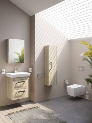 VitrA Metropole Çanak lavabo 5662B003-0973 Dikdörtgen - 60x46 cm - tek armatür delikli - su taşma delikli - beyaz - 2