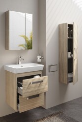 VitrA Metropole Çanak lavabo 5662B003-0973 Dikdörtgen - 60x46 cm - tek armatür delikli - su taşma delikli - beyaz - 3