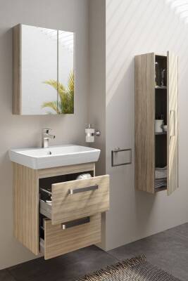 VitrA Metropole Çanak lavabo 5662B003-0973 Dikdörtgen - 60x46 cm - tek armatür delikli - su taşma delikli - beyaz - 3