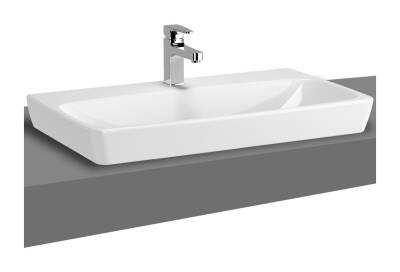 VitrA Metropole Çanak lavabo 5663B003-0937 Dikdörtgen - 80x46 cm - tek armatür delikli - su taşma deliksiz - beyaz - 1