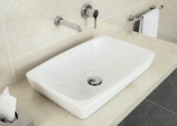 VitrA Metropole Çanak lavabo 5667B003-0016 Dikdörtgen - kompakt - 50x40 cm - armatür deliksiz - su taşma deliksiz - beyaz - 3