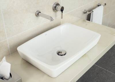 VitrA Metropole Çanak lavabo 5667B003-0016 Dikdörtgen - kompakt - 50x40 cm - armatür deliksiz - su taşma deliksiz - beyaz - 3