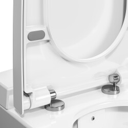 VitrA Metropole Klozet kapağı 122-001R009 Slim - duroplast - üstten sıkmalı - yavaş kapanır - kolay sök-tak - metal menteşeli - mat beyaz - 3