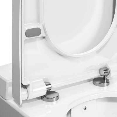 VitrA Metropole Klozet kapağı 122-001R009 Slim - duroplast - üstten sıkmalı - yavaş kapanır - kolay sök-tak - metal menteşeli - mat beyaz - 3