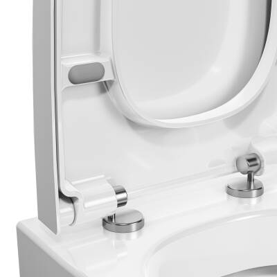 VitrA Metropole Klozet kapağı 122-003R009 Slim - duroplast - üstten sıkmalı - yavaş kapanır - kolay sök-tak - metal menteşeli - beyaz - 4