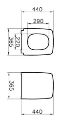 VitrA Metropole Klozet kapağı 122-083R009 Slim - duroplast - üstten sıkmalı - yavaş kapanır - kolay sök-tak - metal menteşeli - mat siyah - 4
